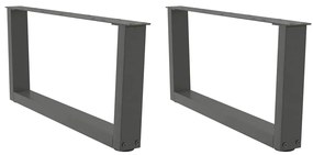 Gambe Tavolo Pranzo A V 2 Pz Antracite 70x(30-31,3)cm Acciaio /