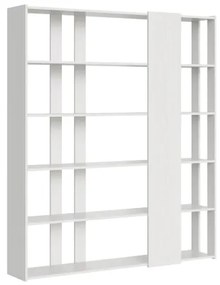 Libreria 178x204h cm a parete in legno Bianco frassino - KATO D