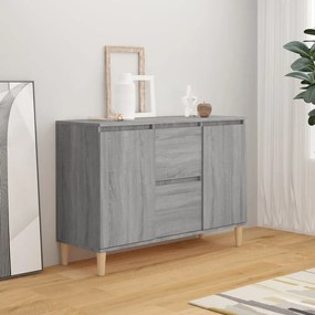 Credenza Grigio Sonoma 101x35x70 Cm İn Legno Ingegnerizzato /
