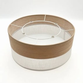 Plafoniera SIRJA WOOD 1xE27/15W/230V diametro 35 cm bianco/quercia