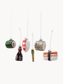 Set 6 addobbi per albero Sushi