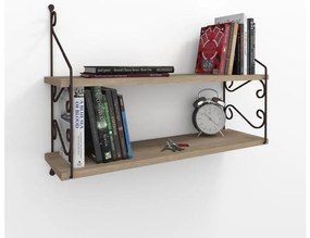 Mensola da parete SERAMONI 51x72 cm marrone/nero