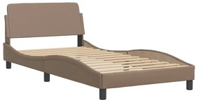 Letto con materasso cappuccino 100x200cm similpelle