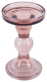 Portacandele in vetro rosa Art - PT LIVING