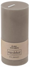 Candela Friendly beige-marrone, durata di combustione 50 h Eco - Eco candles by Ego dekor