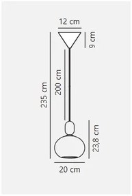 Nordlux - Lampadario a sospensione con filo NOTTI 1xE27/40W/230V grigio