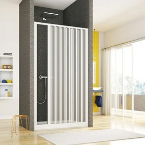 Box doccia nicchia 130cm con anta ad apertura laterale a soffietto in PVC Teti