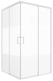 Lato per box doccia angolare dritto H 200 x L 70 cm, sp 6 mm bianco smerigliato