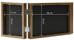 Cornici Portafoto a Libro Marrone Chiaro 28x18 cm+2x(13x18 cm)