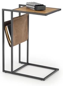 Tavolino COMPACT 65x47 cm nero/marrone