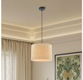Brilagi - Lampada a sospensione con cavo NORDIC WAVE 1xE27/15W/230V Ø 32 cm lino/nero