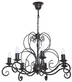 Lampadario a sospensione con catena MAURO 7xE14/60W/230V