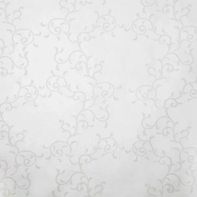 Tenda doccia 180x200cm poliestere bianco con motivetti munita di ganci