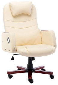 Sedia Da Ufficio Crema İn Similpelle /
