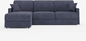 Tommy Divano Letto con penisola contenitore - design minimal e sfoderabile in tessuto smacchiabile simil cotone T33