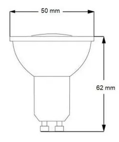 Lampada LED GU10 1.5W, Angolo 120° Colore Bianco Caldo 3.000K