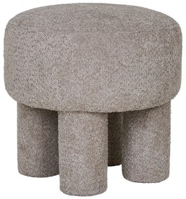 Sgabello grigio chiaro in tessuto bouclé Perth - House Nordic
