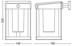 Philips - Applique a LED solare con sensore CAMILL LED/1,4W/3,7V IP44