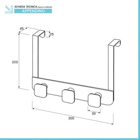 Gancio bagno triplo in acciaio e plastica beige quadrato Fiore