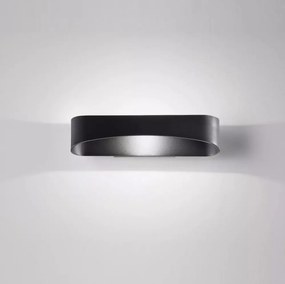 Applique isyluce drappo xl mm 360x80x120 led cob 36w 3000k - nero