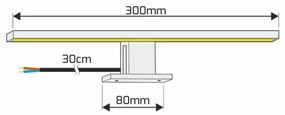 Lampada LED da specchio Cromo 45W  IP44 - Doppia Installazione