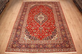 Kashan Tappeto 340 x 240 (Iran) Annodato A Mano