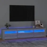 Mobile Porta TV con Luci LED Grigio Sonoma 195x35x40 cm cod mxl 24764