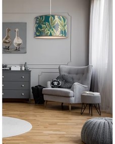 Duolla - Lampadario a sospensione con filo GOLD LEAVES 1xE27/15W/230V diametro 40 cm