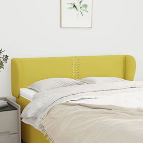 Testiera Ad Orecchio Verde 147x23x78/88 Cm İn Tessuto /