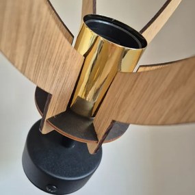 Lampadario a plafone LANDO 1xE27/15W/230V quercia