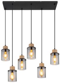 Globo 15707-6H - Lampadario a sospensione con filo REID 6xE27/15W/230V