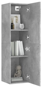 Mobile Porta TV Grigio Cemento 30,5x30x110 cm Legno Multistrato