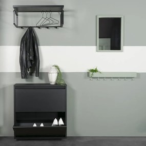 Scarpiera nera in metallo Billy - Spinder Design