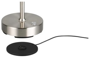 Lampada da tavolo argentata (altezza totale 45 cm) Moreno – Reality