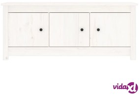 vidaXL Scarpiera Bianca 110x38x45,5 cm in Legno Massello di Pino