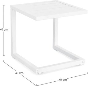 Tavolino da giardino in alluminio 40x40 cm Hilde – Bizzotto