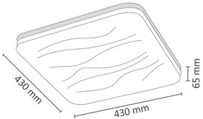 Plafoniera LED dimmerabile DESERT telecomandata LED/72W/230V