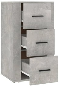 Credenza grigio cemento 40x33x70 cm in legno multistrato