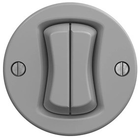 Kliklap - Doppio pulsante retrò senza cornice, grigio