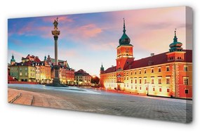 Quadro su tela Varsavia Sunrise Città Vecchia 100x50 cm