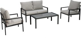 FLAMENCO - salotto con struttura in alluminio verniciato antracite o bianco