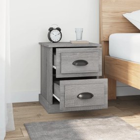 Comodini 2 pz Grigio Sonoma 39x39x47,5 cm in Legno Multistrato