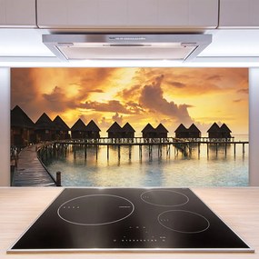 Rivestimento parete cucina Mare, cielo Case per le vacanze 100x50 cm