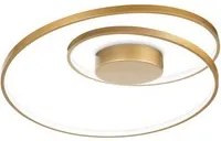 Plafoniera Moderna Dali Oz Metallo Ottone Led 48W 3000K Luce Calda