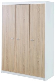 Armadio per bambini in rovere decorato in bianco e naturale 131x190 cm Gabriella - Roba
