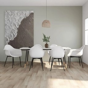 Sedie Da Pranzo 6 Pz Bianche İn Pp /