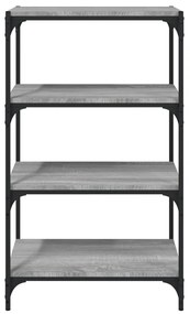 Libreria grigio sonoma 60x33x100 cm legno multistrato e acciaio