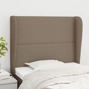 Testiera Ad Orecchio Tortora 83x23x118/128 Cm İn Tessuto /