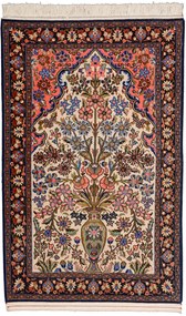 Ghom Tappeto persiano 130x80 Beige (Iran) Annodato A Mano