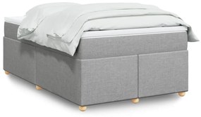 Giroletto A Molle Con Materasso Grigio Chiaro 120x200cm Tessuto /
